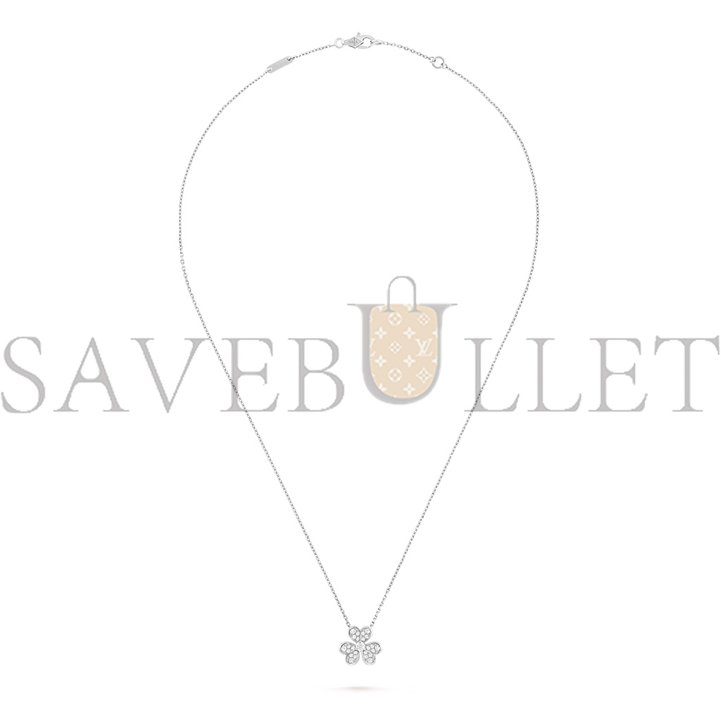 v*n cl*f arpels frivole pendant, mini model - white gold, Di*m*nd  vcarp3w300